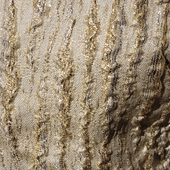 Pacific Classics Cream Gold Shimmer Long Skirt Set Sleeveless Top Size 10 - Picture 3 of 6